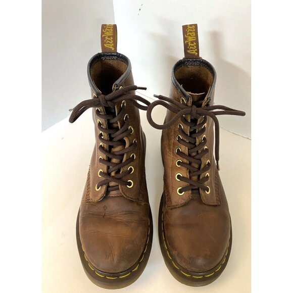 Dr. Martens Other - Doc Martens Womens 7 Men 5.5 Crazy Horse Boots Brown Leather EUC